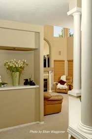 Click here to see photos of a home redesign with new fireplace and bath!
